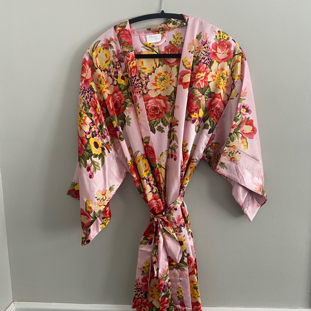 Pink Floral Robe